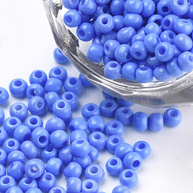 3mm CornflowerBlue Round Glass Beads