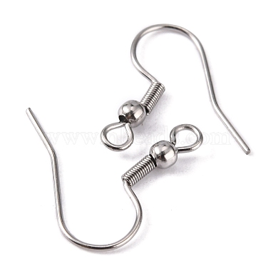 316 Surgical Stainless Steel Earring Hooks, with Horizontal Loop, for  Jewelry Making and Earring Repair, Stainless Steel Color, 20.5x20x3mm,  Hole: 2.5x2mm, Pin: 0.7mm