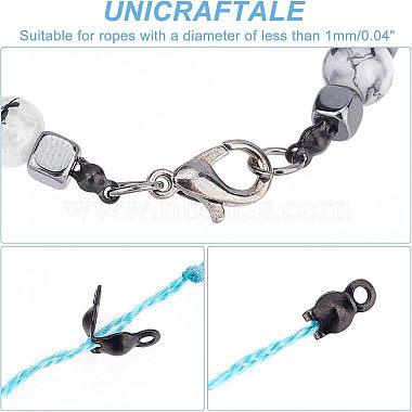 Unicraftale 50Stk. Ionenplattierung (IP) 304 Perlenspitzen aus Edelstahl(STAS-UN0038-02)-5