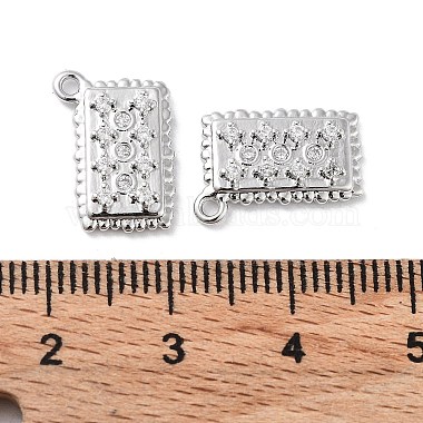 Brass Micro Pave Clear Cubic Zirconia Charms(KK-F871-37P)-3