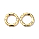 Brass Pave Clear Cubic Zirconia Spring Gate Rings(X-KK-J301-15G)-1
