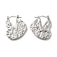 304 Stainless Steel Groove Heart Hoop Earrings for Women(EJEW-S227-65P)-1