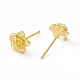 Brass Flower Stud Earrings for Women(KK-A172-18G)-1