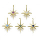 Brass Micro Pave Cubic Zirconia Pendants(KK-N227-32G-NF)-1