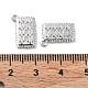 Brass Micro Pave Clear Cubic Zirconia Charms(KK-F871-37P)-3