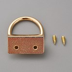 Alloy Bag Buckles, Side Clip Clasp, with Screw, for Bag Handle Makings, Light Gold, 2.8x2.7x1.2cm, Hole: 2.5mm(FIND-WH20007-10KCG)