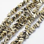 Electroplate Glass Beads Strands, Full Rainbow Plated, Faceted, Triangle, Antique Bronze Plated, 3.5x4x3mm, Hole: 0.2mm, about 146pcs/strand, 13.77~14.96 inch(35~38cm)(EGLA-J143-A-FP01)