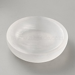 Natural Gesso Bowl Display Decoration, Figurine Home Decoration, Reiki Energy Stone, WhiteSmoke, 100x25.5mm(AJEW-WH0752-749)
