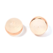 TPE Plastic Ear Nuts, with 316 Surgical Stainless Steel Findings, Earring Backs, Half Round/Dome, Rose Gold, 4x5mm(KY-H004-02S-02RG)
