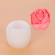 Rose Flower Shape DIY Candle Silicone Molds, for Scented Candle Making, White, 7.5x6.5cm(WG45115-01)