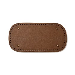 Imitation Leather Bag Bottoms, Oval, Camel, 30x15.3x1cm, Hole: 4.5mm(DIY-XCP0003-13)