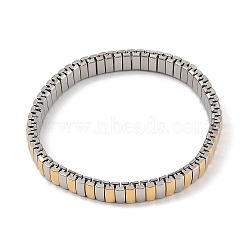 304 Stainless Steel Elastic Force Bangles, Golden & Stainless Steel Color for Women, Golden & Stainless Steel Color, 1/8x1/4x1/8 inch(0.3x0.65x0.4cm), Inner Diameter: 2-1/8 inch(5.3cm)(BJEW-U006-02A)