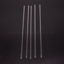 ABS Plastic Column Bar Rods, for DIY Sand Table Architectural Model Making, Clear, 250x5mm, Hole: 4mm, 5pcs/set(DIY-WH0016-23D)