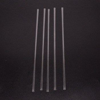 ABS Plastic Column Bar Rods, for DIY Sand Table Architectural Model Making, Clear, 250x5mm, Hole: 4mm, 5pcs/set