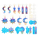 Pandahall 5Pcs 5 Style Moon Phase & Star Pendant Silicone Molds(DIY-TA0004-98)-1