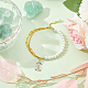 48Pcs 8 Color Glass Pearl Bead Angel Pendants(PALLOY-HY0001-02)-5