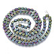 Electroplate Non-magnetic Synthetic Hematite Beads Strands(G-S352-34)-2