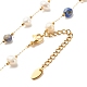 Natural Gemstone & Pearl Beaded Necklace(NJEW-JN03894)-6