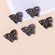 Natural Sliver Obsidian Carved Healing Figurines, Reiki Energy Stone Display Decorations, Butterfly, 13.5x19x6mm(PW-WG51571-01)