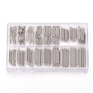 304 Stainless Steel Double Flanged Spring Bar Watch Strap Pins, Clear, 107x65x15mm, 360pcs/box(FIND-D022-02)