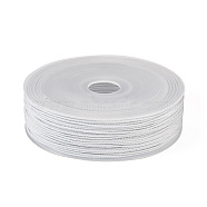 Braided Nylon Threads, Mambo Thread, with Spool, for Jewelry Making, Round, Light Grey, 1mm, about 49.21 Yards(45m)/Roll(PJ-TAC0006-01C)
