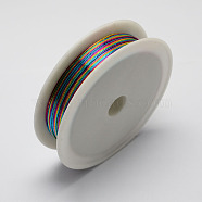 Round Iron Wire, Colorful, 26 Gauge, 0.4mm, about 39.37 Feet(12m)/roll, 10 rolls/set(MW-R001-0.4mm-08)
