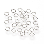 304 Stainless Steel Round Rings, Soldered Jump Rings, Closed Jump Rings, Stainless Steel Color, 20 Gauge, 6x0.8mm(X-STAS-S066-16-6mm)