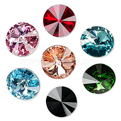 Austrian Crystal Rhinestone Cabochons, Crystal Passions, Foil Back, Faceted Rivoli, 1122, Mixed Color, 12mm(1122-12mm-F-M)