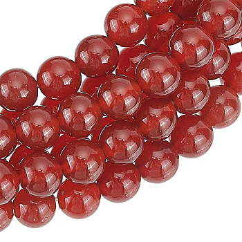 3 Strands Natural Carnelian Beads Strands, Dyed, Grade A, Round, 0.24 inch(6mm), Hole: 0.8mm, about 62pcs/strand, 14.8 inch(37.59cm)