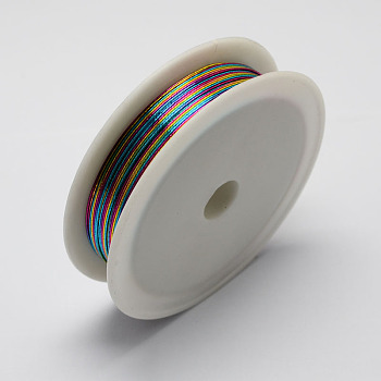 Round Iron Wire, Colorful, 26 Gauge, 0.4mm, about 39.37 Feet(12m)/roll, 10 rolls/set