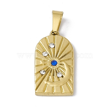 Golden Arch Stainless Steel+Rhinestone Pendants