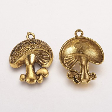 Antique Golden Mushroom Alloy Pendants