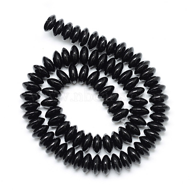Synthetic Black Stone Bead Spacer Strands(X-G-R359-3x6-01-1)-2
