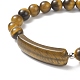 Natural Tiger Eye Beaded Bracelets(BJEW-JB09039-02)-3