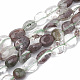 Quartz de lodolite vert naturel / brins de perles de quartz de jardin(G-S331-8x10-006)-1