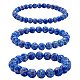 Ensemble de bracelets extensibles en perles rondes en jaspe impérial synthétique de taille 3 pièces 3(BJEW-SW00064-33)-1