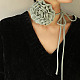 Fabric Rose Tie Choker Necklaces for Women(NJEW-Z022-01K)-1