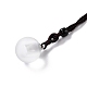 Round Openable Container Glass Pendant Necklace(NJEW-P258-03)-3