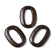 Acrylic Linking Rings, Imitation Wood, Oval, Saddle Brown, 35x24.5x4mm, Inner Diameter: 11x26mm, about 240pcs/500g(OACR-N008-44)