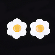 Resin Cabochons, Fried Egg/Poached Egg, Creamy White, 18x19x4mm(CRES-Q210-05)