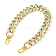 Spray Painted CCB Plastic Curb Chains Bag Handles, Wallet Chains, with Alloy Spring Gate Ring and Zinc Alloy Swivel Clasps, for Bag Straps Replacement Accessories, Gold, 16.26 inch(41.3cm)(AJEW-BA00052-02)