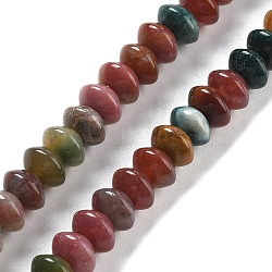 Natural Indian Agate Beads Strands, Saucer Beads, 8x5mm, Hole: 0.6mm, about 40pcs/strand, 7.76''(19.7cm)(G-P559-A08-01)