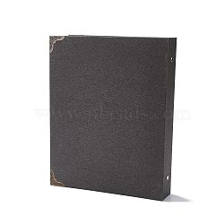 DIY Hardcover Paper Scrapbook Photo Album, with Black Inner Paper, Rectnagle, Black, 26.5x21x4.2cm, 30 sheeets/book(DIY-A036-06A)