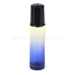 10ml Glass Gradient Color Essential Oil Empty Roller Ball Bottles, with PP Plastic Caps and Stainless Steel Roller Ball, Colorful, 8.55x2cm, Capacity: 10ml(0.34 fl. oz)(MRMJ-WH0011-B06-10ml)
