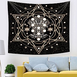 Polyester Wall Hanging Tapestry, for Bedroom Living Room Decoration, Rectangle, Star of David, 1300x1500mm(PW23102005638)