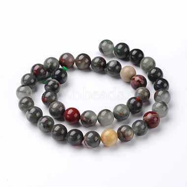 Natural African Bloodstone Beads Strands(G-L383-06-4mm)-2