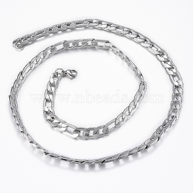 Модные мужские 304 нержавеющей стали figaro цепи ожерелья и браслеты ювелирные наборы(SJEW-L186-03P)-3