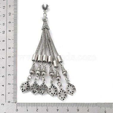 Tibetan Style Alloy Curb Chain Tassel Big Pendants(FIND-K013-01AS-09)-3