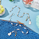 2Pcs 2 Style Alloy Enamel Rabbit & Carrot Pendant Knitting Row Counter Chains(HJEW-NB0001-86)-5
