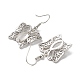 Natural Quartz Crystal Butterfly Dangle Earrings for Women(EJEW-E283-01P-05)-2